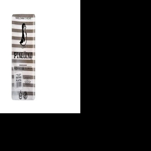 PAPEL CHINA 50X75 CM. FANTASIA RAYAS PLATA PZA